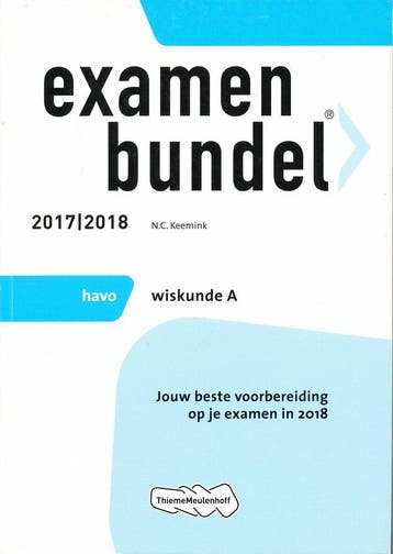 Examenbundel Havo Wiskunde A 2017/2018, Verzenden, Nieuw