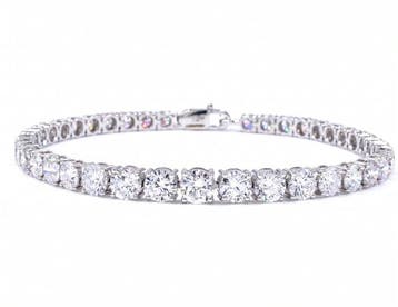 Zonder minimumprijs - Armband - 14 karaat Witgoud - 10.10ct.