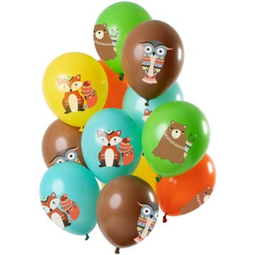 Bosdieren Ballonnen 30cm 12st, Verzenden, Nieuw