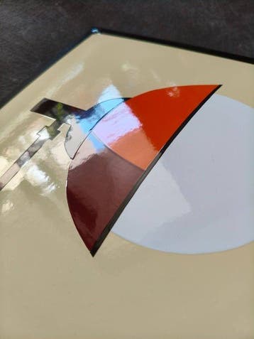 Bauhaus - enamel sign BAUHAUS Lampe W Emailschild Emaille, Antiek en Kunst