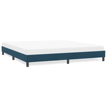 vidaXL Bedframe zonder matras 180x220 cm fluweel donkerblauw, Huis en Inrichting, Verzenden, Nieuw