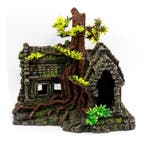 Ruïne met boom 21cm/ Aquariumdecoratie As-155 (Hardscaping), Verzenden, Gevuld zeewateraquarium