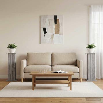 vidaXL Plantenstand 2 st Grijs sonoma 30,5 x 30 x 80,5 cm, Verzenden