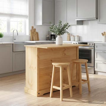 vidaXL Keuken eiland set 2 st Honingwas 112 x 70 x 91,5 cm, Huis en Inrichting, Verzenden, Nieuw