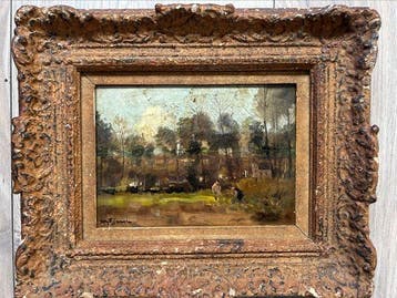 W G F Jansen (1871 - 1949) - Bosgezicht Limburg, Antiquités & Art