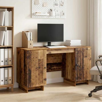 vidaXL Bureau Oud hout Bewerkt hout 142,5 x 50 x 75 cm, Huis en Inrichting, Bureaus, Verzenden, Nieuw