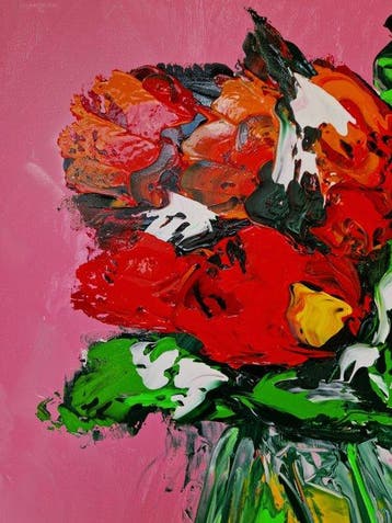 Henry Escobar - les fleurs, Antiquités & Art