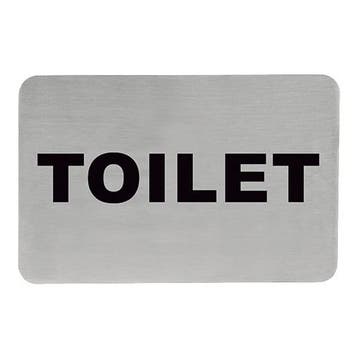 Infobord toilet RVS zelfklevend 11x6cm EMGA, Verzenden