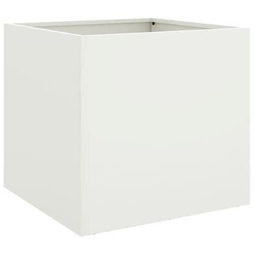 Bac a fleurs acier blanc - Seconde chance, prix reduit, Verzenden