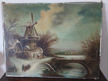 Europese school (XX) - Hollands winterlandschap