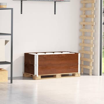 vidaXL Palletopzetranden 2 st 100x50 cm massief grenenhout, Verzenden