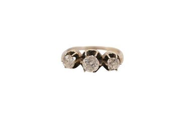 Ring - 19.2 kt. Witgoud - Diamanten, Handtassen en Accessoires, Nieuw