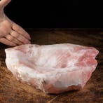 Wonderlijke opbergdoos van rozenkwarts. - Hoogte: 259 mm -
