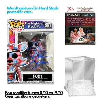 Gesigneerde Funko Pop! Five nights at Freddy’s - Foxy #881, Verzenden, Nieuw