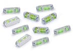 Set van 10 stuks mini waterpassen, 2 richtingen, 3 cm lang, Verzenden