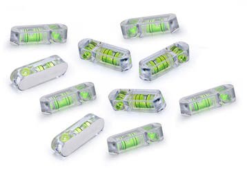 Set van 10 stuks mini waterpassen, 2 richtingen, 3 cm lang, Verzenden, Nieuw