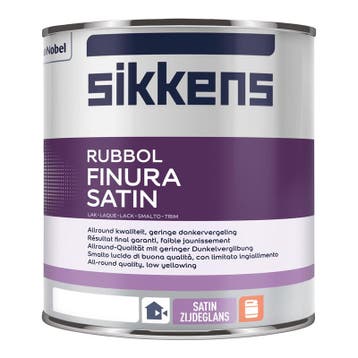 Sikkens Rubbol Finura Satin RAL 9016 | Verkeerswit 10L, Verzenden, Nieuw