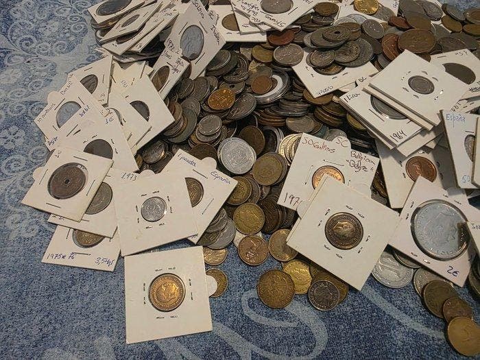 Wereld, Spanje. Collection of coins (Zonder minimumprijs), Postzegels en Munten, Munten | Europa | Niet-Euromunten
