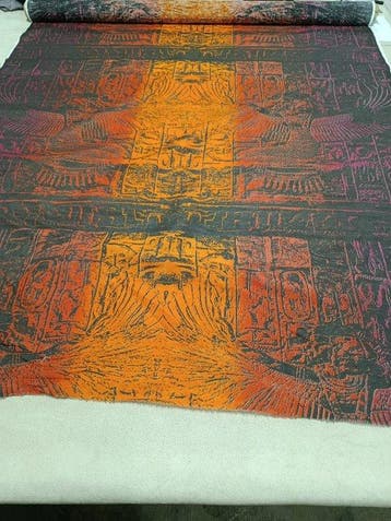 Stupendo cotone darredo vintage Antico Egitto - Textiel -, Antiek en Kunst