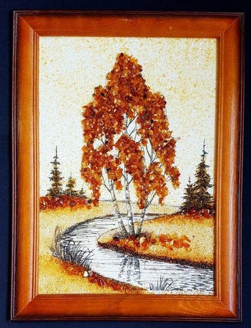 Barnsteen - Unique Raw Unpolished Amber picture - Wall
