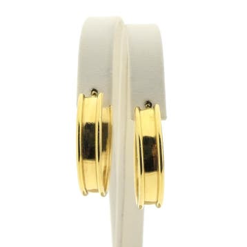 Gouden creolen; Ø 28 mm (Oorbellen), Ophalen of Verzenden, Gebruikt, Goud, Goud