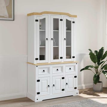 vidaXL Hoge kast Corona 112x43x191,5 cm massief Mexicaans, Huis en Inrichting, Verzenden, Nieuw