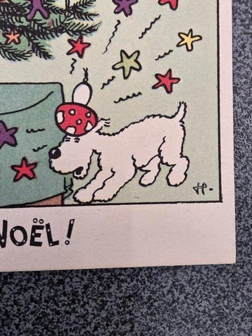 Tintin - Carte postale- Tintin et Milou décorent le sapin de, Boeken, Nieuw