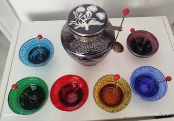 Drankservies - Glas, Zilver - Servies voor amarenen
