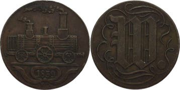 Bronzejeton 1859 Eisenbahnen, Verzenden