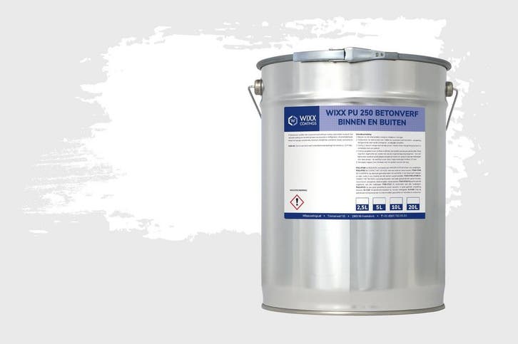 Wixx PU 250 Betonverf Buiten en Binnen Wit 2.5L, Doe-het-zelf en Bouw, Verf, Beits en Lak, Wit, Nieuw, Verzenden
