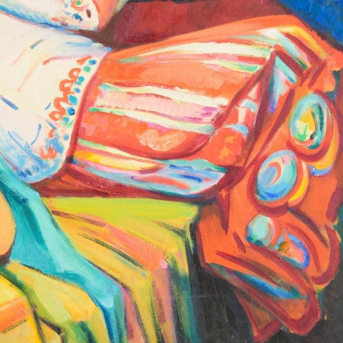 Freek van den Berg (1918 -2000) - Portret van een vrouw met, Antiek en Kunst, Kunst | Schilderijen | Klassiek