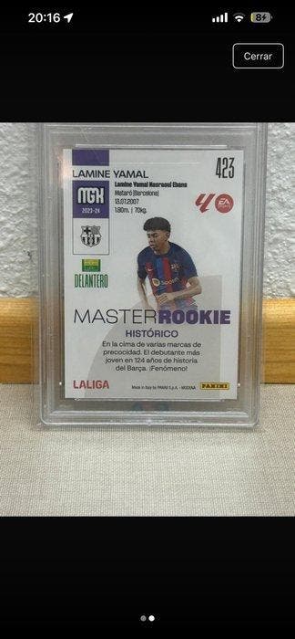 2023/24 Panini Megacracks Lamine Yamal 423 Carte Rookie,