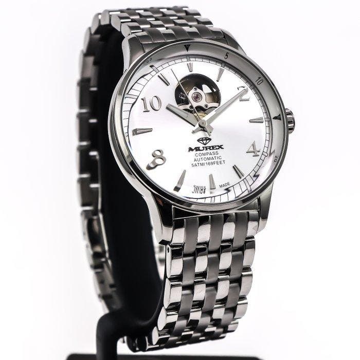 Murex - Compass Swiss Watch Open-Heart Automatic -, Handtassen en Accessoires, Horloges | Heren