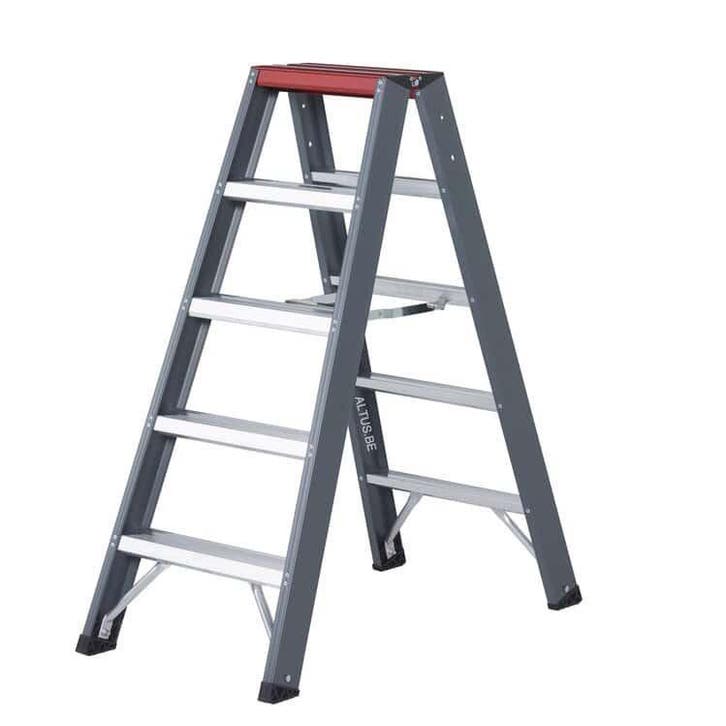Altrex dubbele trapladder Falco 2×5 treden, Doe-het-zelf en Bouw, Ladders en Trappen, Trap, Nieuw, Minder dan 2 meter, Ophalen of Verzenden