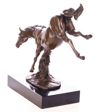 Figuur - Bronzefigur Pferd - Brons, Marmer, Antiek en Kunst