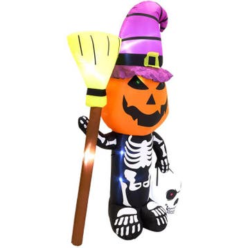 Opblaasbaar skelet Halloween - 60 x 140 x 210 cm, Huis en Inrichting, Verzenden, Nieuw