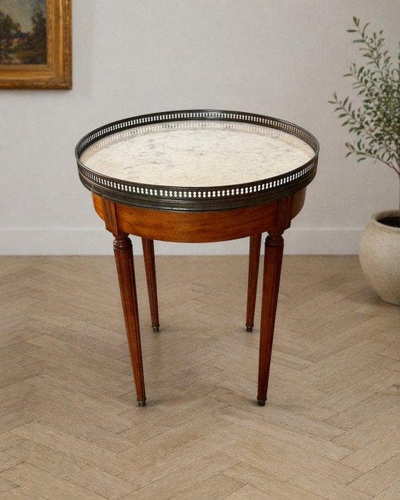 Salontafel - Carrara marmer - Table Bouillotte - Hoogte: 55, Antiek en Kunst, Antiek | Overige Antiek
