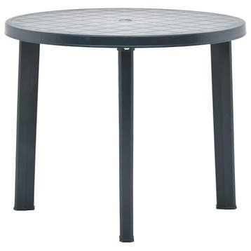 vidaXL Tuintafel 89 cm kunststof groen, Jardin & Terrasse, Verzenden