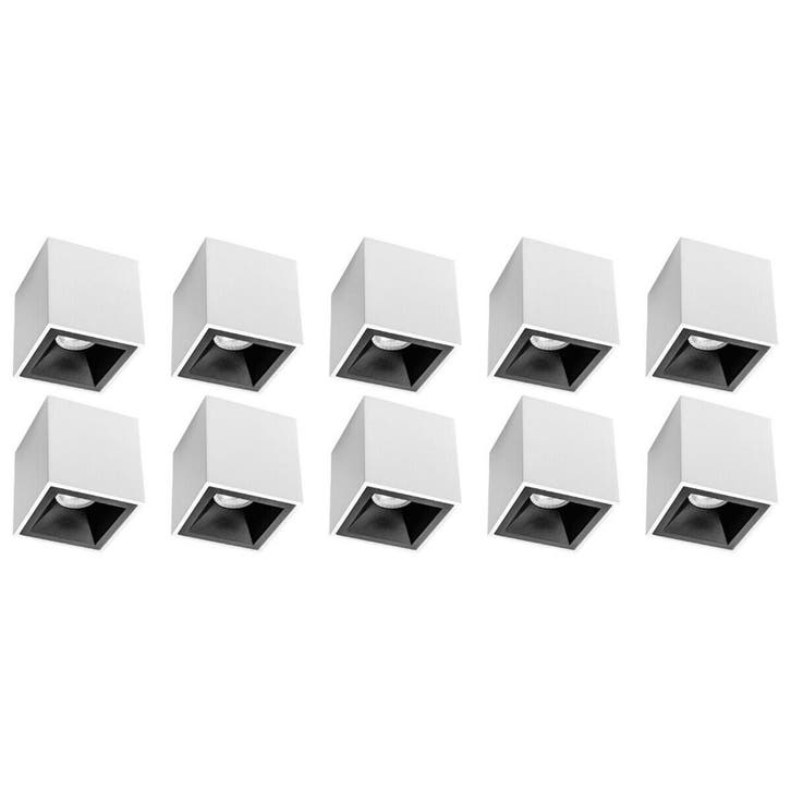 Opbouwspot 10 Pack - Pragmi Cliron Pro - GU10 Fitting - Mat, Huis en Inrichting, Lampen | Overige, Nieuw, Verzenden