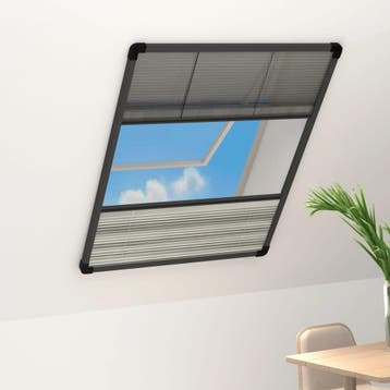 vidaXL Raamhor plissé met verduistering 60x80 cm aluminium, Verzenden