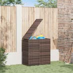vidaXL Tuinbox 100x49x103,5 cm polyetheen rattan bruin, Tuin en Terras, Bergingen en Tuinkasten, Verzenden, Nieuw