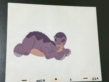 Don Bluth - Oorspronkelijke animatiecel van Littlefoot, zeer