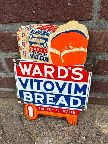 Vintage Ward’s Vitovim Bread reclamebord – Amerikaanse