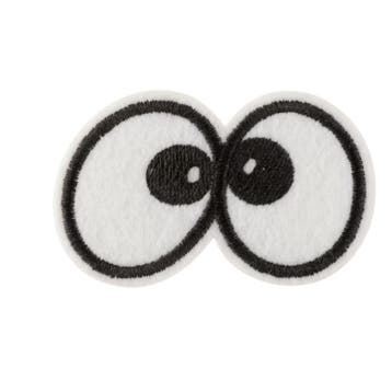 Embleem - 1 stuk - ogen - cartoon ogen - 3.5 x 6cm - appl..., Verzenden, Nieuw, Overige typen