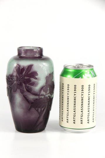 Emile Gallé - Vaas - Glas, Antiquités & Art