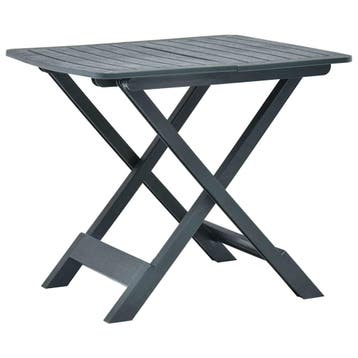 vidaXL Tuintafel inklapbaar 79x72x70 cm kunststof groen, Tuin en Terras, Verzenden, Nieuw