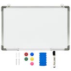 vidaXL Whiteboard magnetisch 50x35 cm staal wit, Zakelijke goederen, Kantoor en Winkelinrichting | Kantoorartikelen, Verzenden