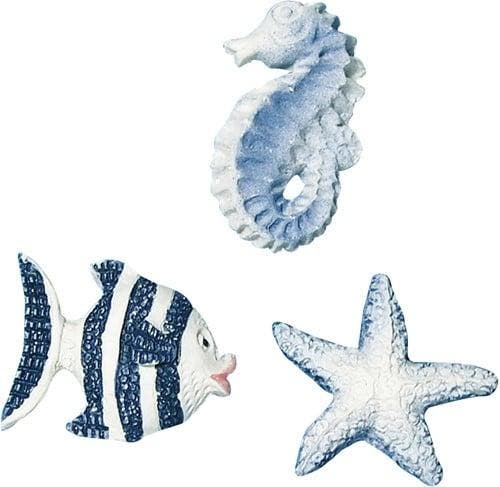 Zeedieren Polyresin Maritiem 2 cm 9 stuks, Hobby en Vrije tijd, Knutselen, Nieuw