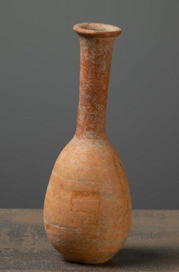 Oud-Romeins Oud terracotta unguentarium (balsamarium) - 16, Antiek en Kunst