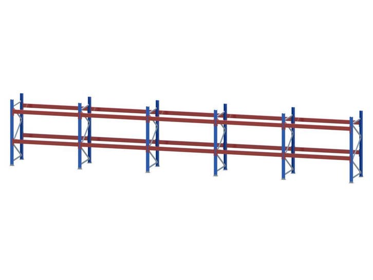 Palletstelling - 6 staanders 2000x1100mm - Tot. lengte: 10m5, Zakelijke goederen, Kantoor en Winkelinrichting | Magazijn, Stelling en Opslag